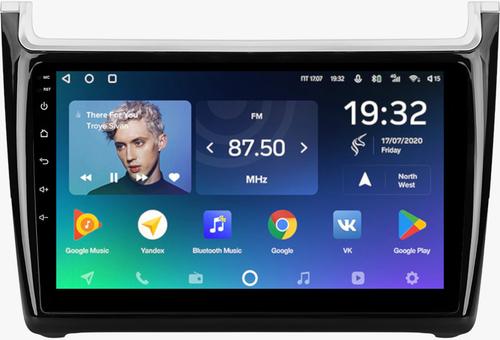 Магнитола для Volkswagen Polo 2009-2020 (рамка черная глянцевая) - Teyes CC2 PLUS Android 10, ТОП процессор, 4-64, SIM-слот