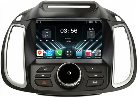 Магнитола для Ford Kuga 2 2012-2019 (без SYNC, рамка с кнопками тип 1) - FarCar DX9-8029F1A монитор 9.5" IPS на Android 13, 4+64Гб, CarPlay