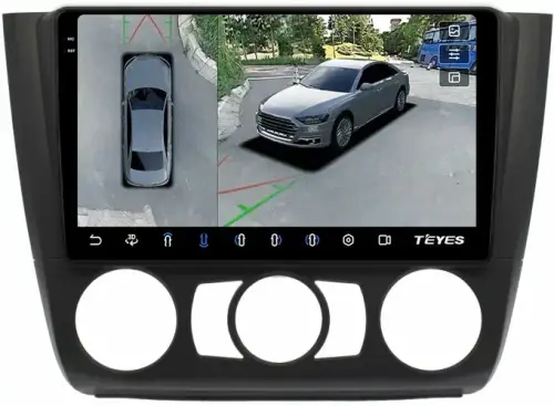 Магнитола для BMW 1-серии E81, E82, E87 2006-2012 (без штатного монитора, кондиционер) - Teyes CC3-2K-360 на Android 10, 2K QLED, 6Гб+128Гб, CarPlay, 4G SIM-слот, 4 камеры в комплекте