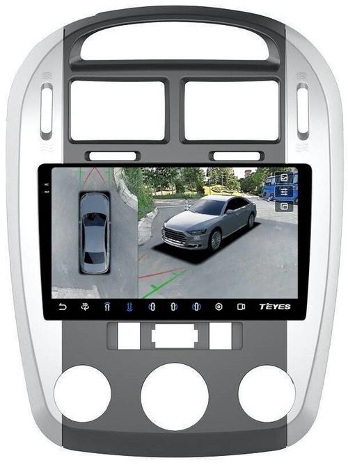 Магнитола для KIA Cerato 1 2004-2008 (кондиционер, аварийка внизу) - Teyes CC3-2K-360 на Android 10, 2K QLED, 6Гб+128Гб, CarPlay, 4G SIM-слот, 4 камеры в комплекте