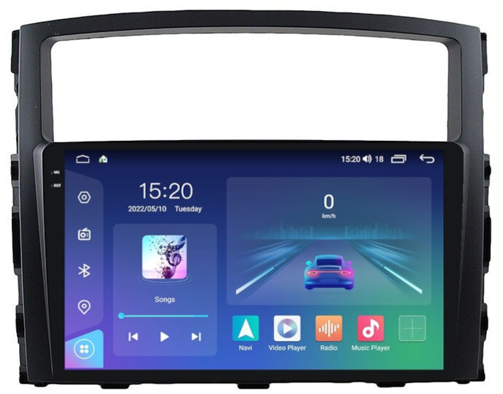 Магнитола для Mitsubishi Pajero 4 2006-2022 - Parafar PF458U2K на Android 13, QLED+2K, ТОП процессор, 8Гб+128Гб, CarPlay, 4G SIM-слот