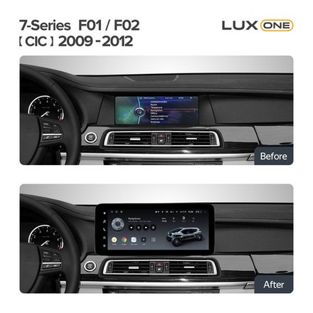 Магнитола для BMW 7 F01 2008-2012 CIC - Teyes LUX ONE 360 монитор 12.3" 2K QLED на Android 10, 6/128Гб, CarPlay, 4G SIM-слот, 4 камеры в комплекте