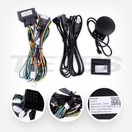 Комплект с разъёмами 12.3" GREAT WALL Poer KingKong, HAVAL H5 2022+ (монохром)