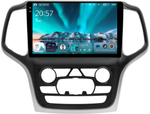 Магнитола для Jeep Grand Cherokee WK2 2013-2022 (ШГУ 8.4", рамка большая 9) - Teyes CC4 монитор 9.2" 2K QLED на Android 14, Snapdragon 680, DSP, CarPlay, 4G SIM-слот