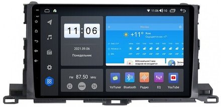 Магнитола для Toyota Highlander 3 2014-2020 - AK389R10-MTK-LTE Android 10, 8-ядер, 4-64Гб, SIM-слот