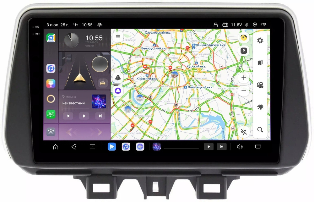 Магнитола для Hyundai Tucson 2018-2021 - Kuberg SF-9728 QLed+2K, Android 13, TS20, CarPlay, 4G SIM-слот