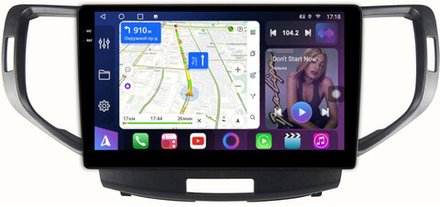 Магнитола для Honda Accord 8 2008-2012 - FarCar BM3236M монитор 9.5" QLED на Android 14, TS10, 4+32Гб, CarPlay, 4G SIM-слот