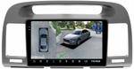 Магнитола для Toyota Camry 30 2001-2006 (рамка графитовая) - Teyes CC3-2K-360 монитор 9.5" 2K QLED на Android 10, Быстрая, CarPlay, 4G SIM-слот, 4 камеры в комплекте