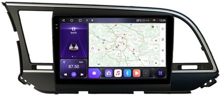 Магнитола для Hyundai Elantra 2016-2018 - Kuberg OL-9708 QLed+2K, Android 12, TS10,  CarPlay, 4G SIM-слот