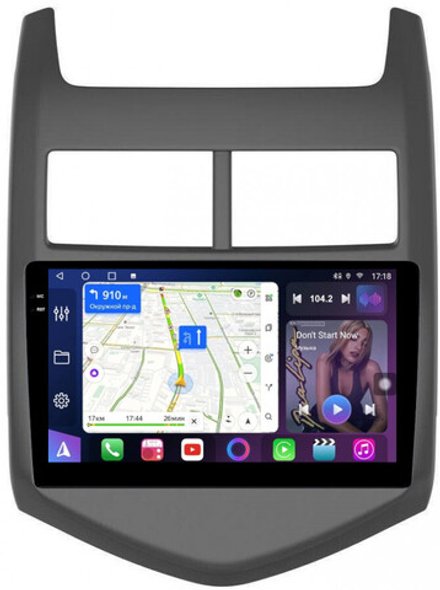 Магнитола для Chevrolet Aveo 2 2012-2015 - FarCar BM107M монитор 9.5" QLED на Android 14, TS10, 4+32Гб, CarPlay, 4G SIM-слот