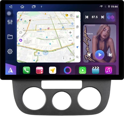 Магнитола для Volkswagen Jetta 5 2005-2010 (кондиционер) - FarCar BX877 монитор 13" 2K QLED на Android 13, TS10, 6+128, CarPlay, 4G SIM-слот