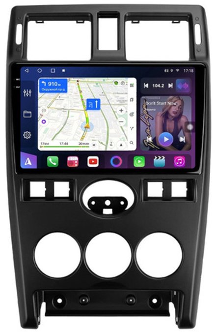 Магнитола для Lada Priora 2007-2013 (рамка черная) - FarCar BM3112M-2K монитор 9.5" 2K QLED на Android 14, TS10, 4+32Гб, CarPlay, 4G SIM-слот