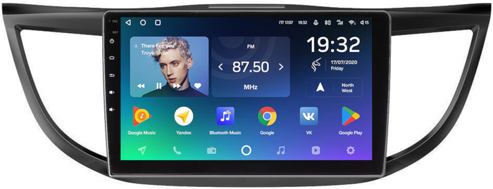 Магнитола для Honda CR-V 4 2012-2016 (большая рамка 10) - Teyes CC2 PLUS на Android 10, ТОП процессор, 4Гб+64Гб, 4G SIM-слот