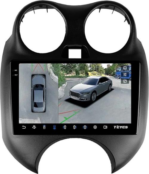 Магнитола для Nissan March K13 2010-2013 - Teyes CC3-2K-360 монитор 9.5" 2K QLED на Android 10, Быстрая, CarPlay, 4G SIM-слот, 4 камеры в комплекте