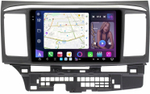 Магнитола для Mitsubishi Lancer X 2007-2016 (рамка 9) - FarCar GX037-9/3281M монитор 9.5" 2K QLED на Android 14, TS20, 6+128Гб, CarPlay, 4G SIM-слот