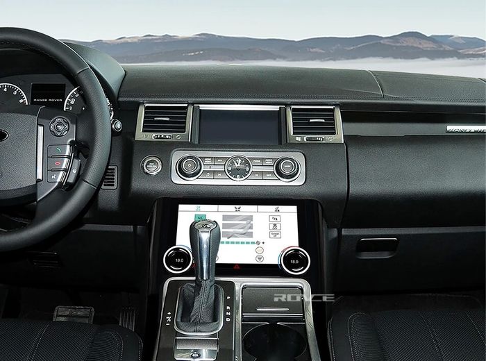 Сенсорная панель климата Range Rover Sport 2009-2013 - Kuberg ZF-2012 с 10" экраном LCD/ЖК, съёмные боковые планки