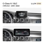 Магнитола для Mercedes Benz С W205, GLC 2014-2018 NTG 5.0 - Teyes LUX ONE 360 монитор 12.3" 2K QLED на Android 10, Быстрая, CarPlay, 4G SIM-слот, 4 камеры в комплекте