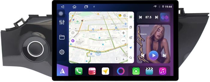 Магнитола для KIA Rio 4, Rio X-Line 2017-2020 (рамка с кнопкой 9) - FarCar BX877 монитор 13" 2K QLED на Android 13, Быстрая, CarPlay, 4G SIM-слот