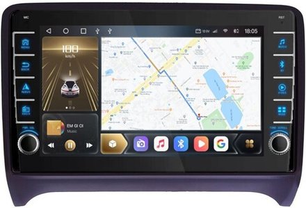 Магнитола для AUDI TT 2006-2014 (8J) - Kuberg OL-9101 (кнопки и крутилки), Android 12, TS10,  CarPlay, 4G SIM-слот