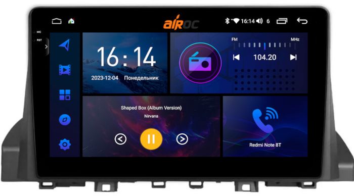 Магнитола для Москвич 3, JAC JS4 2022-2024 - AIROC 2K RI-3304 Android 12, QLed+2K, ТОП процессор, 8/128Гб, CarPlay, SIM-слот