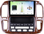 Магнитола для Toyota Land Cruiser 100, Lexus LX470 1998-2002 (климат на ШГУ, рамка дерево) - Teyes CC4L монитор 9" IPS на Android 14, Snapdragon 662, CarPlay, 4G SIM-слот