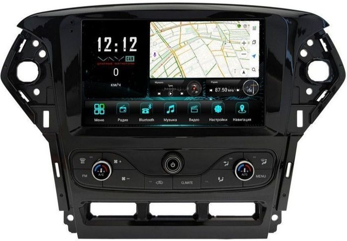Магнитола для Mondeo 4 2010-2015 (климат) - Vaycar VA17-1245-2K на Android 13, 8-ядер, 2K QLED, ТОП процессор, CarPlay,4G SIM-слот