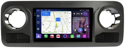 Магнитола для Mercedes-Benz Sprinter W907 2018-2025 (ШГУ монохром) - FarCar 7296 монитор 10.36" QLED на Android 14, TS18, CarPlay, 4G SIM-слот
