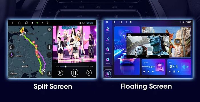 Магнитола в рамку LUX, 9" или 10" с экраном 13" QLED+2K - Kuberg на Android 12, TS10, 4G SIM-слот, CarPlay