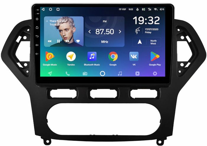 Магнитола для Ford Mondeo 4 2007-2010 (рамка чёрная) - Teyes CC2 PLUS на Android 10, Быстрая, 4G SIM-слот