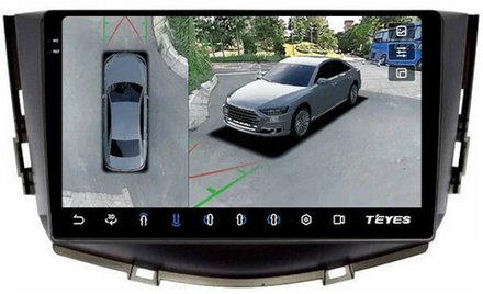 Магнитола для Lifan X60 2012-2016 - Teyes CC3-2K-360 на Android 10, 2K QLED, 6Гб+128Гб, CarPlay, 4G SIM-слот, 4 камеры в комплекте