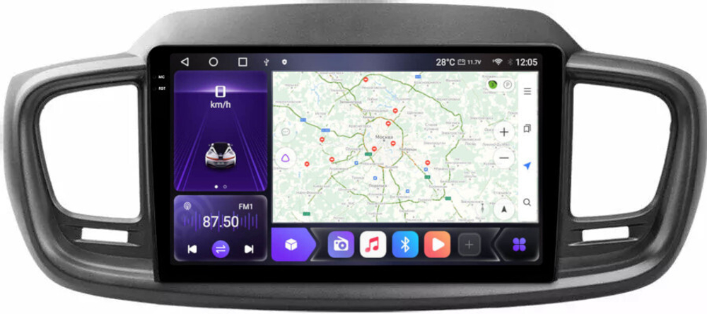 Магнитола для KIA Sorento Prime 2015+ (UM) - Kuberg OL-1738 QLed+2K, Android 12, TS10, CarPlay, 4G SIM-слот