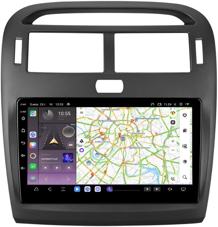 Магнитола для Lexus LS430, Toyota Celsior XF30 2000-2006 (ШГУ монохром) - Kuberg QLed, Android 13, Быстрейшая, CarPlay, SIM-слот