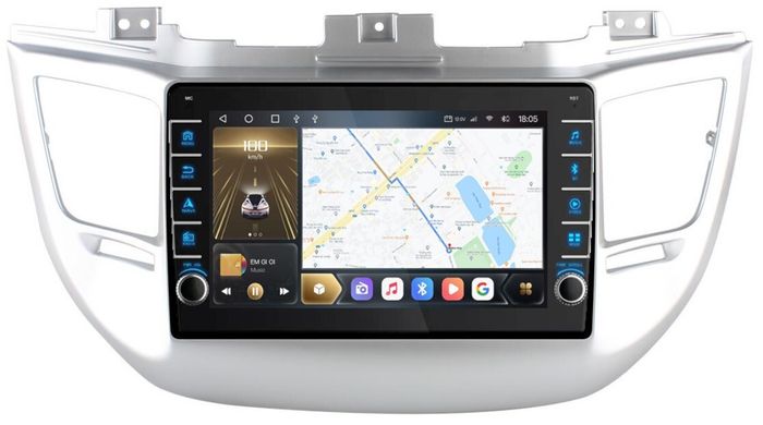 Магнитола для Hyundai Tucson 2016-2018 - Kuberg OL-9705 (кнопки и крутилки), Android 12, Быстрая, CarPlay, 4G SIM-слот