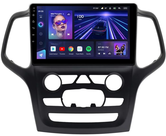 Магнитола для Jeep Grand Cherokee WK2 2013-2021 (взамен 5" экрана) - Teyes CC3 Android 10, ТОП процессор, 4/32 Гб, CarPlay, SIM-слот