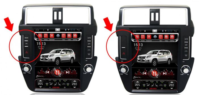 Магнитола для Toyota Land Cruiser Prado 150 2014-2017 - Kuberg SP-12104-S9 ("Тесла-стиль") на Android, SIM-слот