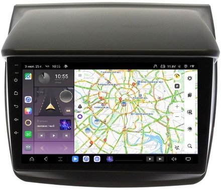 Магнитола для Mitsubishi L200, Pajero Sport 2006-2016 - Kuberg QLed, Android 13, TS20, CarPlay, SIM-слот
