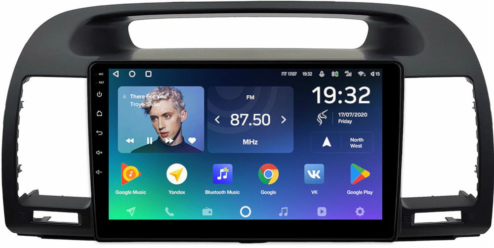 Магнитола для Toyota Camry 30 2001-2006 (рамка черная) - Teyes CC2 PLUS монитор 9" QLED на Android 10, ТОП процессор, 4Гб+64Гб, 4G SIM-слот