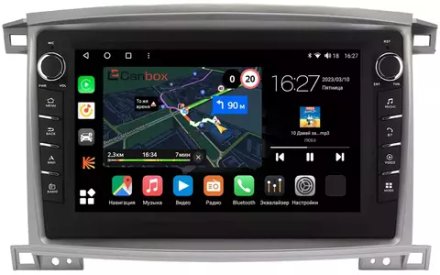Магнитола для Toyota Land Cruiser 100, Lexus LX470 2002-2007 (экран климата снизу) - Canbox 1098 Android 10, ТОП процессор, CarPlay, 4G SIM-слот