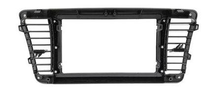 Комплект рамки с разъёмами 9" Subaru Outback 3 BP, Legacy 4 BL 2004-2009 (правый руль)черная вниз с воздуховодами