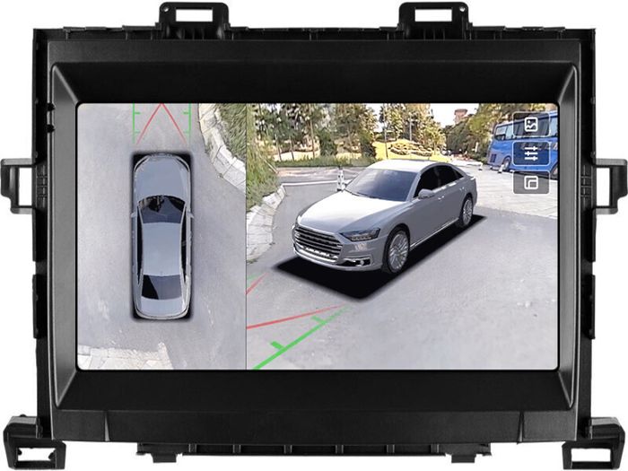 Магнитола для Toyota Alphard H20, Vellfire 2008-2014 (более 10 камер) - Teyes CC3-2K-360 на Android 10, 2K QLED, 6Гб+128Гб, CarPlay, 4G SIM-слот, 4 камеры в комплекте
