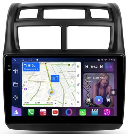 Магнитола для KIA Sportage 2 2008-2010 - FarCar 023M монитор 9.5" QLED на Android 14, TS18, CarPlay, 4G SIM-слот