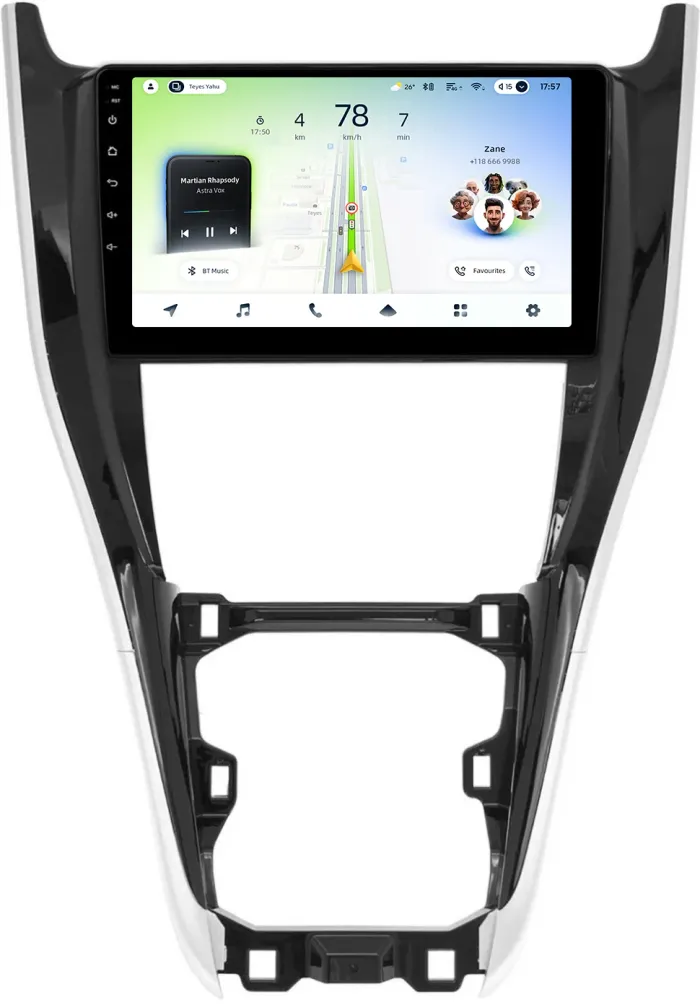 Магнитола для Toyota Harrier 3 XU60 2013-2017 (большая рамка) - Teyes CC4L монитор 10" IPS на Android 14, Snapdragon 662, CarPlay, 4G SIM-слот