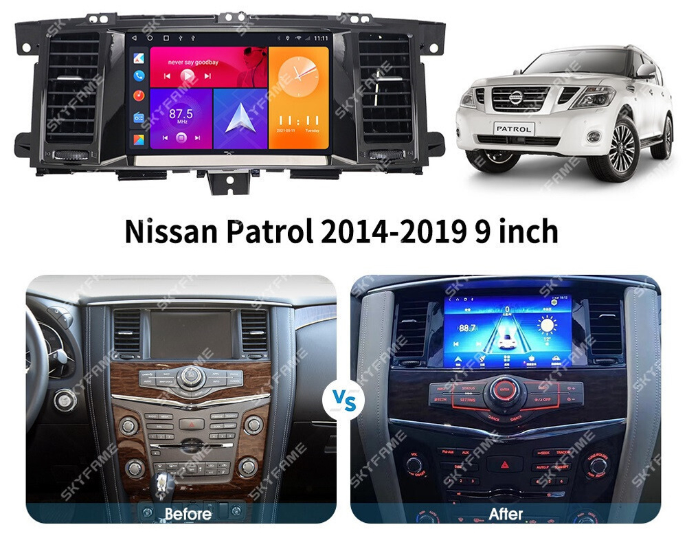 Магнитола для Nissan Patrol Y62, Infiniti QX56/QX80 2010-2019 (поддержка Bose, 360 и мониторов) - Kuberg EW-9222 IPS, Android 10, 8 ядер (TS18), 4G SIM-слот