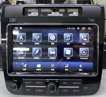 Магнитола для VW Touareg 2010-2018 (RCD550, поддержка подогревов) - Kuberg SL-V803 Android 12, 6Гб+128Гб, CarPlay, 4G SIM-слот
