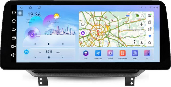 Магнитола для Mitsubishi Outlander 4 2021+ (без штатного 360) - FarCar монитор 12.3" 2K QLED на Android 14, Быстрая, CarPlay, 4G SIM-слот