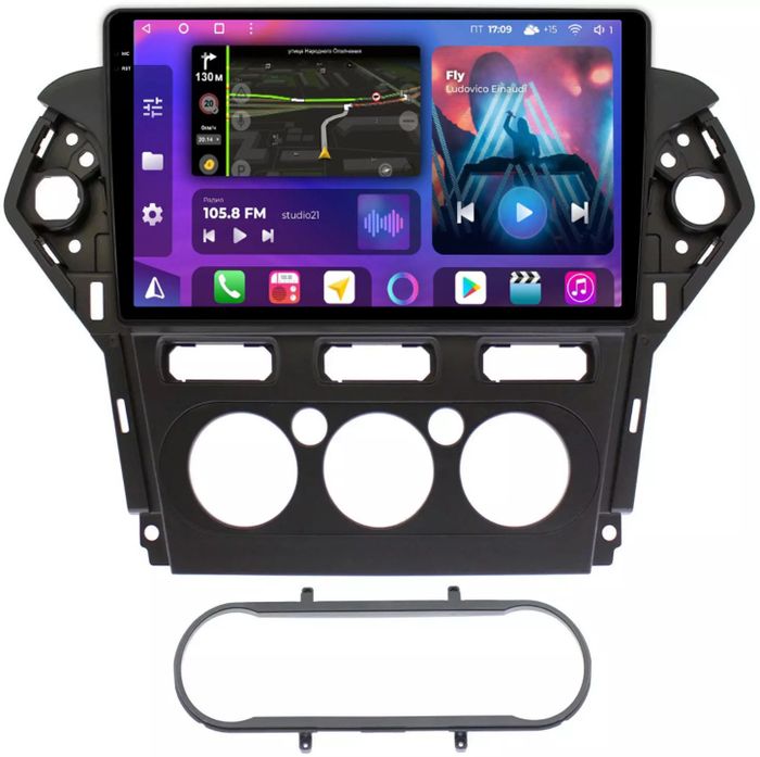 Магнитола для Ford Mondeo 4 2010-2014 - FarCar S500-TS10 монитор 10.36" QLED на Android 14, Быстрая, CarPlay, 4G SIM-слот