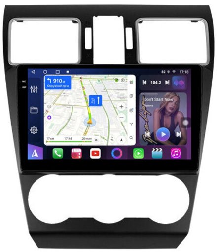 Магнитола для Subaru Forester 4, XV 1 2015-2018, Impreza 4 - FarCar 901/775M монитор 9.5" QLED на Android 14, TS18, CarPlay, 4G SIM-слот