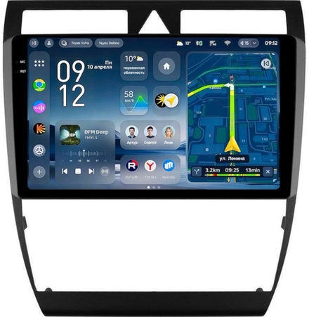 Магнитола для Audi A6 C5 2001-2004 - Teyes CC4-PRO монитор 9.5" 2K QLED на Android 13, Snapdragon 778G, ИИ, CarPlay, DSP, 4G SIM-слот