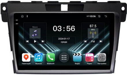 Магнитола для Mazda CX-7 2007-2012 - FarCar DX097M монитор 9.5" IPS на Android 13, 4+64Гб, CarPlay