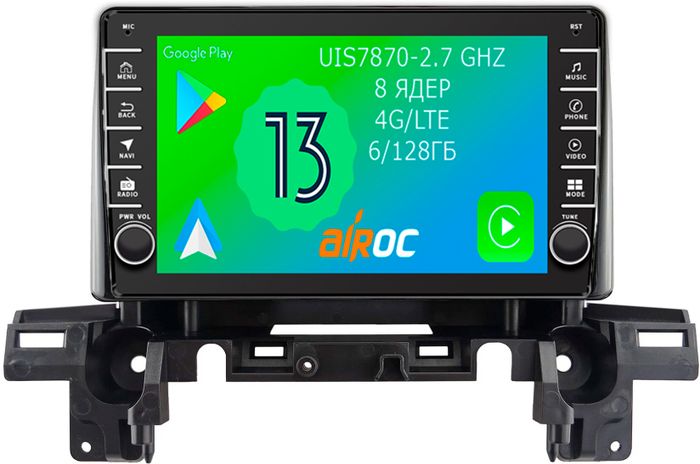 Магнитола для Mazda CX-5 KF 2017-2024+, CX-8 - Airoc AB-2420 (кнопки и крутилки), Android 13, Быстрая, SIM-слот, CarPlay
